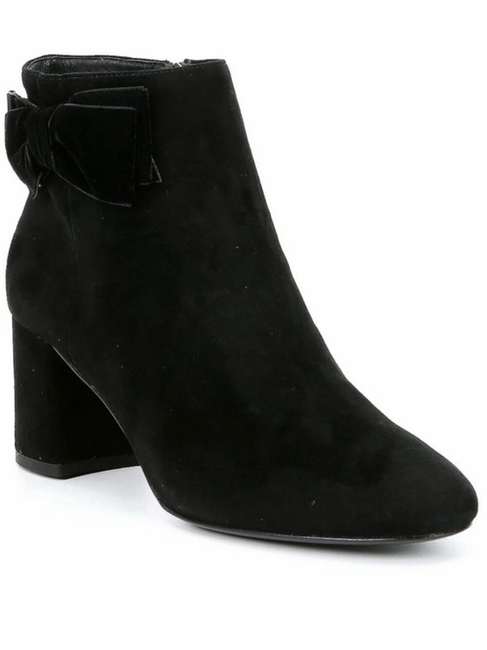 Kate Spade New York Holly Ankle Black Suede Boots /Booties -Cute Velvet Bow Sz
